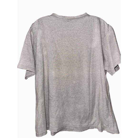 Vintage distressed Champion Gray V-Neck Short Sleeve T-Shirt XL Unisex Cotton Bl - Picture 5 of 6